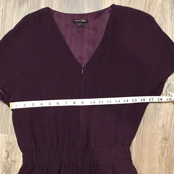 MASSIMO DUTTI Romper Overall Jumpsuit in Plum Purple size 4 - EUC - Picture 11 of 12